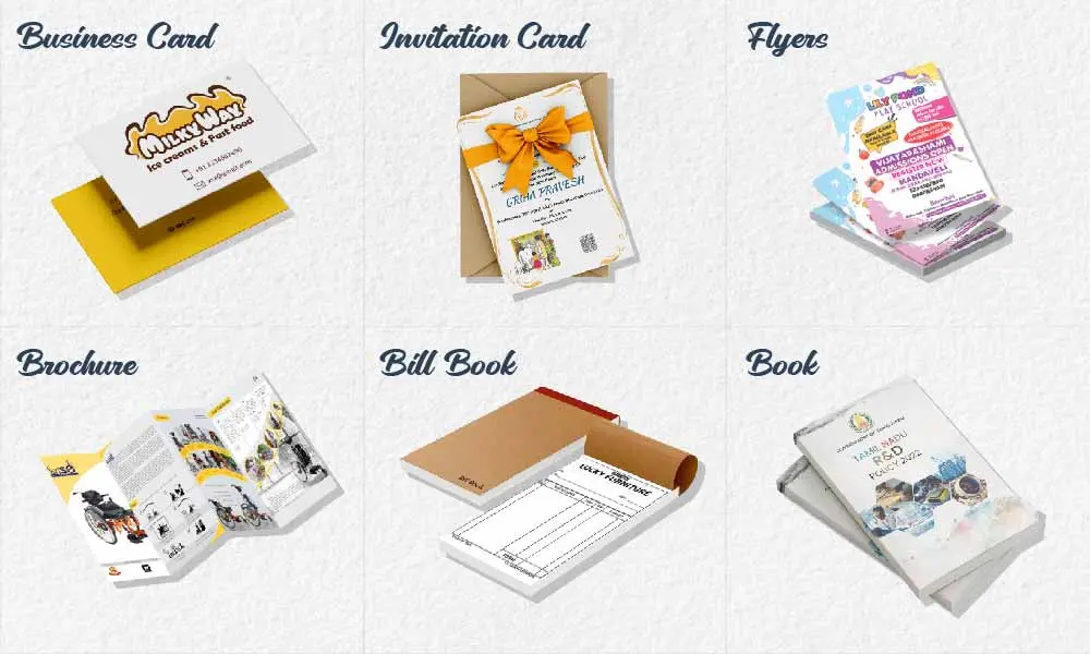 Professional printing services in Chennai including brochures and catalogs