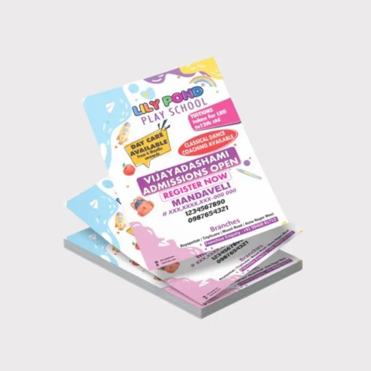 Flyer printing in Chennai – single-sided promotional flyer design