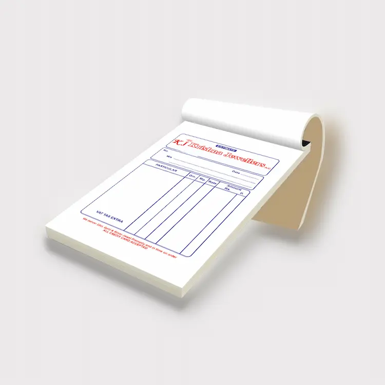 Bill Book Invoice and receipt bill book printing in Chennai