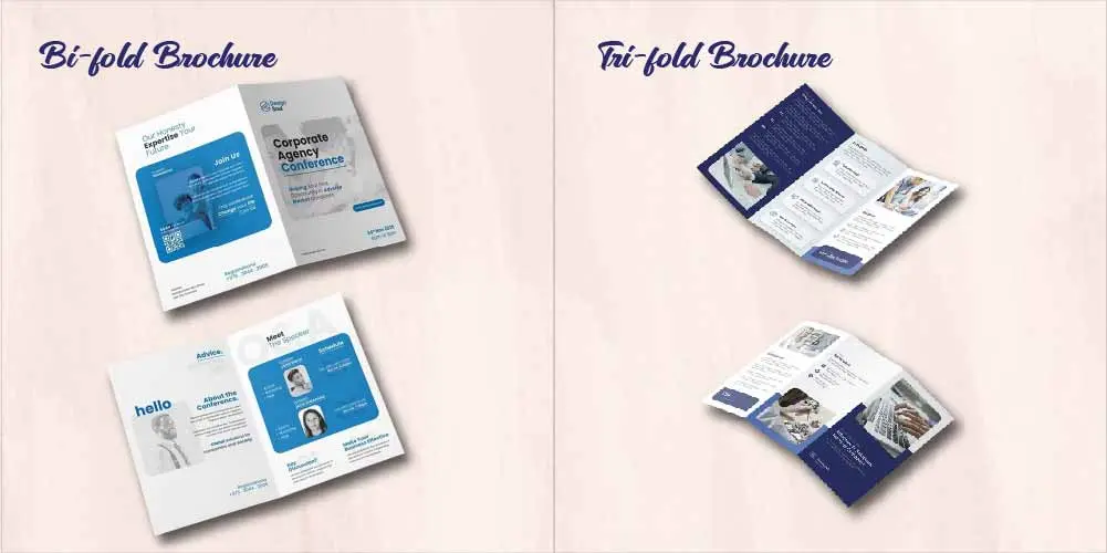 Customized brochure design layout for brand identity