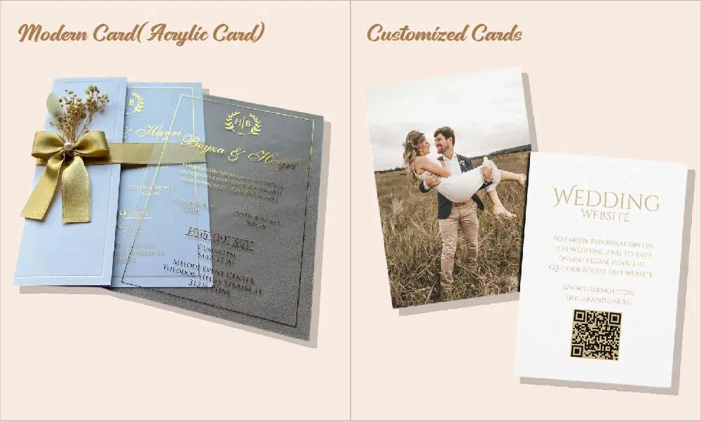 Stylish, modern and customized wedding cards designs