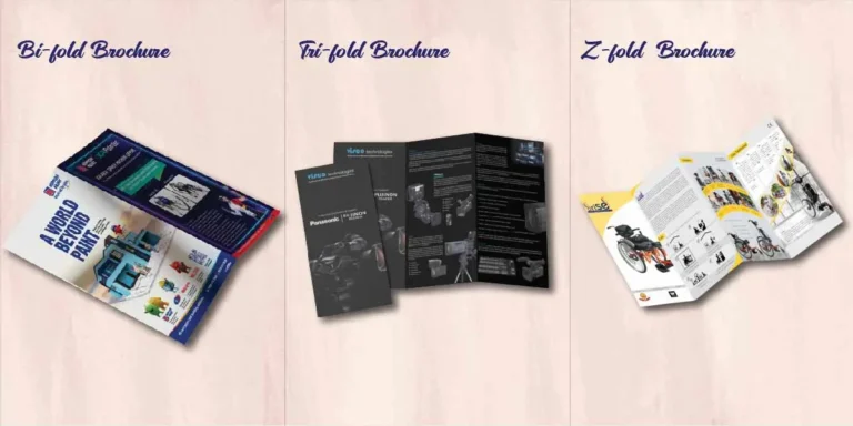 Different types of brochures used in marketing